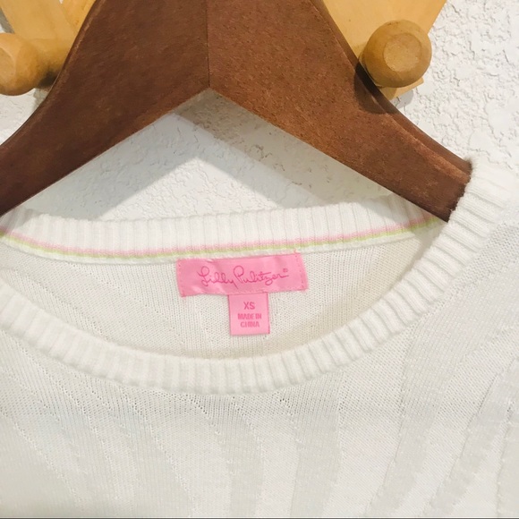 ⭐️🌟Lilly Pulitzer White Textured Sweater Sz XS - Picture 3 of 8